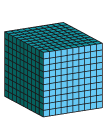 cube of one thousand blocks