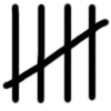 five tally marks