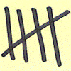 five tally marks
