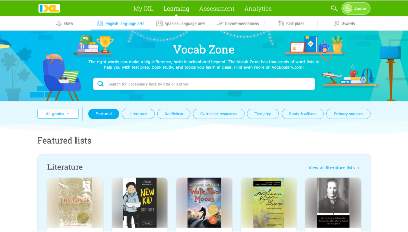 IXL - What is the Vocab Zone?