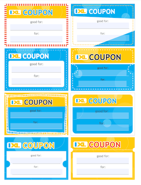 IXL Practice Coupons Blank PDF
