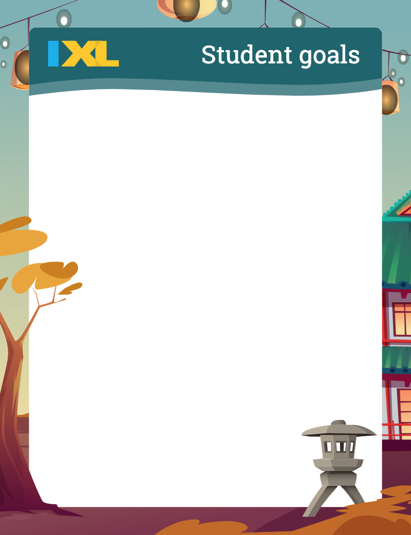 Student Goals Poster With Lantern Theme