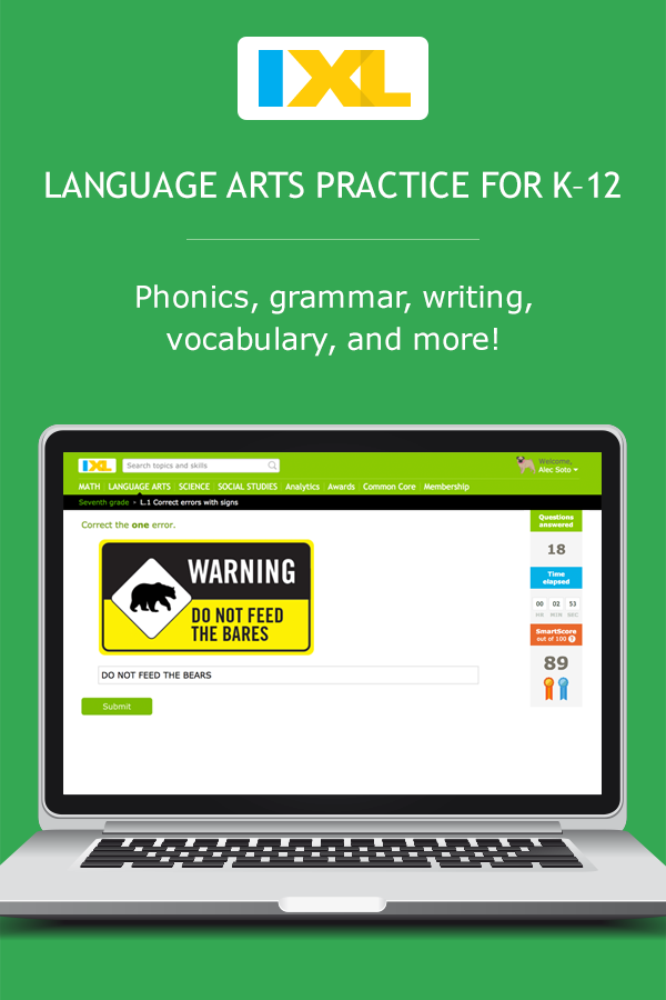 IXL Learn 6th Grade Language Arts