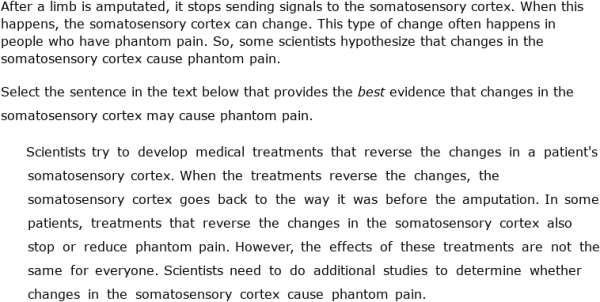 IXL | Science literacy: how does the nervous system produce phantom
