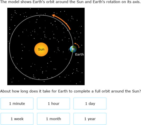IXL | Earth's rotation and orbit | 5th grade science
