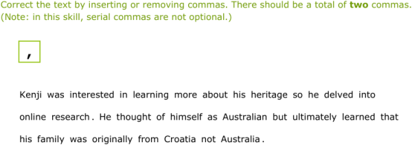 IXL | Commas: review | 11th grade language arts