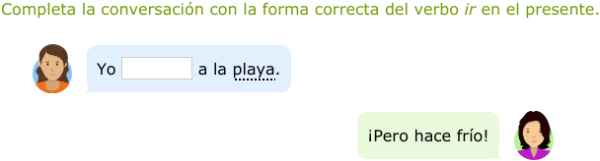 Ixl provide the correct present tense form of ir spanish