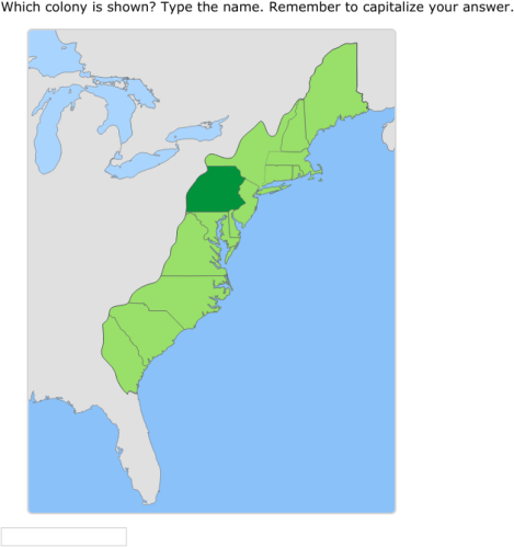 IXL | Name the Thirteen Colonies | 7th grade social studies