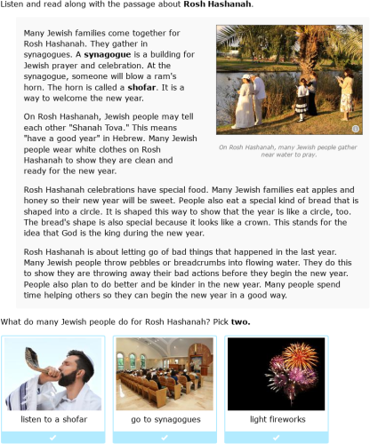 IXL | Rosh Hashanah | 5th grade social studies