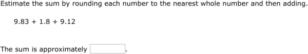 IXL | Estimate sums and differences of decimals | 5th grade math