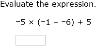 IXL | Evaluate numerical expressions involving integers | 6th grade math