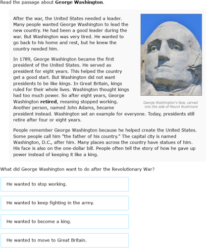 IXL | George Washington | 5th grade social studies