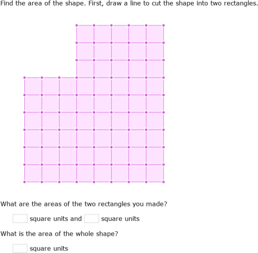 IXL Find the areas of complex figures by dividing them into