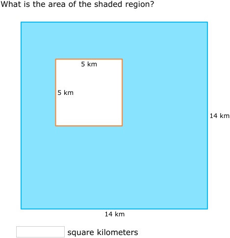 IXL - Area between two rectangles (4th grade math practice)