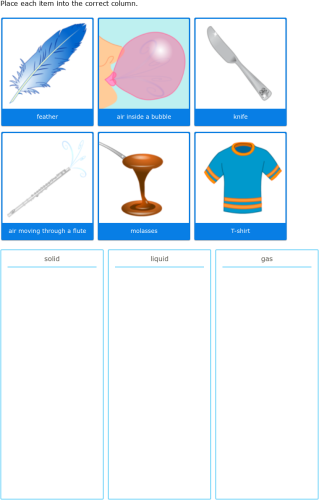 IXL Sort Solids Liquids And Gases 3rd Grade Science