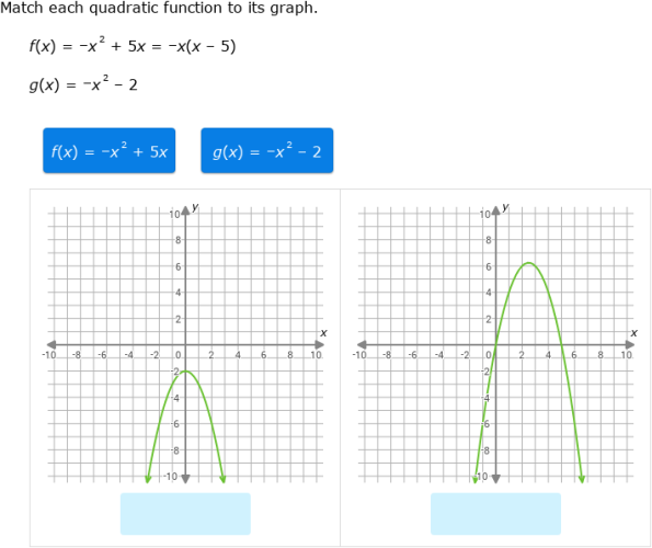 IXL | Use zeros to match quadratic functions and graphs | 8th grade math