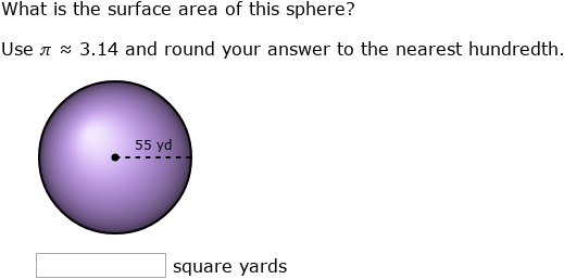 IXL - Surface area of spheres (Algebra 2 practice)