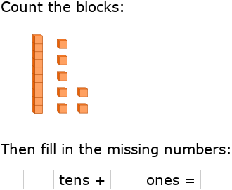 IXL | Count tens and ones - up to 40 | 1st grade math