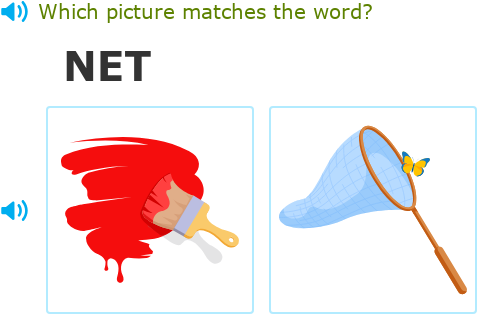 IXL | Choose the picture that matches the short e word: uppercase | Pre ...