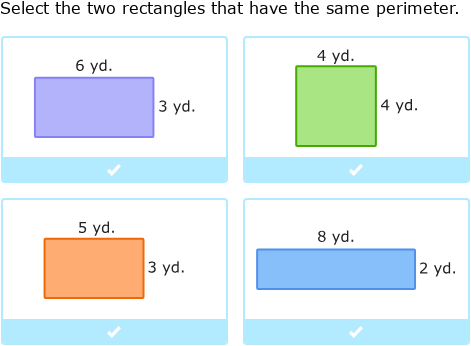 IXL | Rectangles with the same perimeter or area | 4th grade math