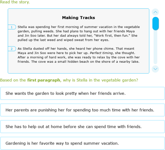 IXL | Read realistic fiction: set 1 | 3rd grade language arts
