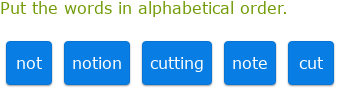 IXL | Order alphabetically: challenge | 5th grade language arts