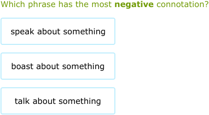 IXL | Positive and negative connotation | 3rd grade language arts