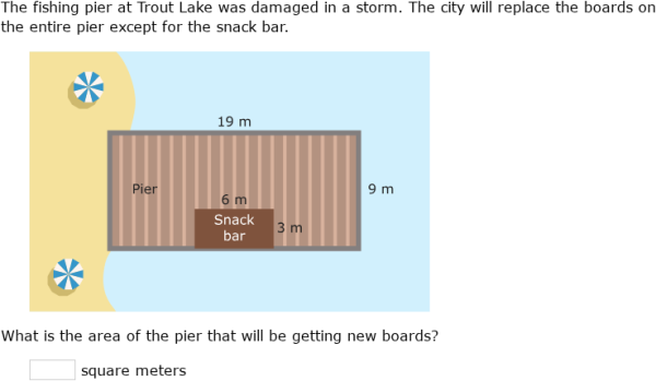 IXL | Area of complex figures: word problems | 7th grade math