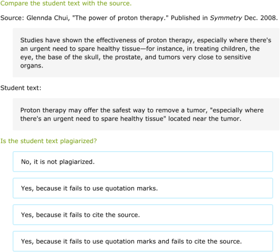IXL | Identify plagiarism | 11th grade language arts