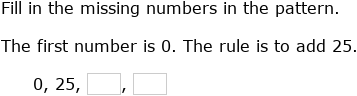 IXL | Use a rule to complete an addition pattern | 5th grade math