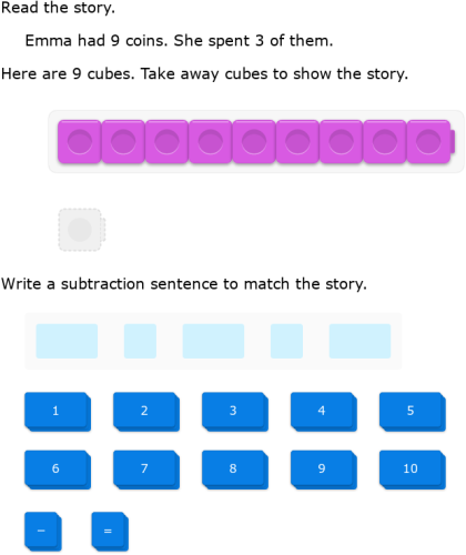 IXL | Model and write subtraction sentences for word problems - up to ...