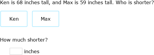 IXL | Compare lengths in inches | 2nd grade math