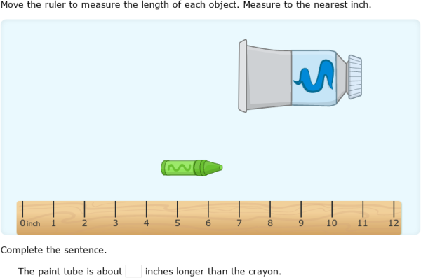 IXL | Measure to compare length in inches | 2nd grade math