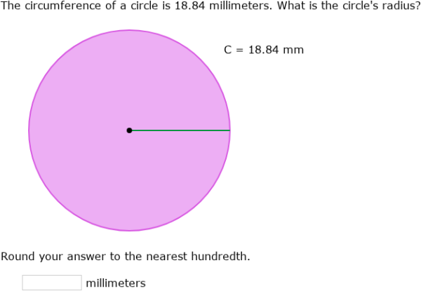 IXL | Find the radius or diameter of a circle given the circumference ...