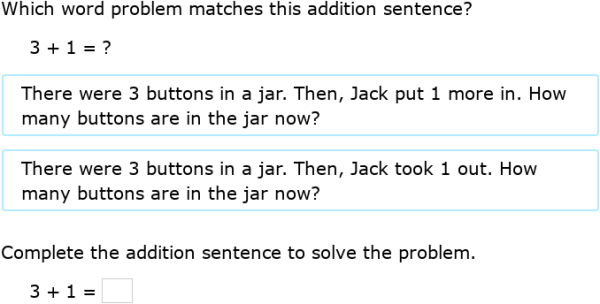 IXL | Match word problems to addition sentences - sums up to 10 ...