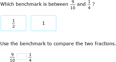 IXL | Compare fractions using benchmarks | 4th grade math
