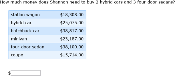 IXL | Price lists with multiplication | 4th grade math