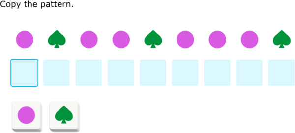 IXL | Growing patterns | 1st grade math