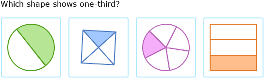 IXL | Identify thirds | 2nd grade math