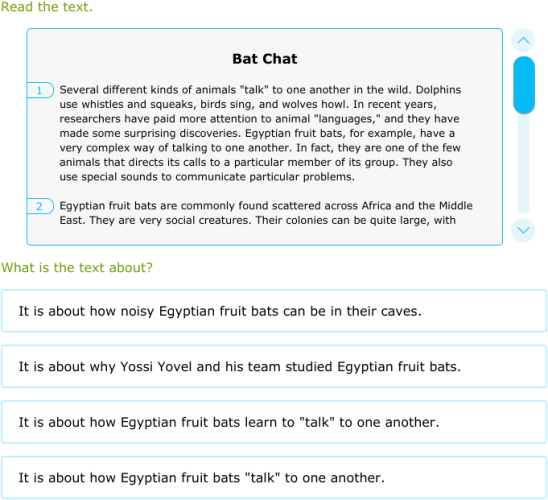 IXL | Read and understand informational passages | 5th grade language arts