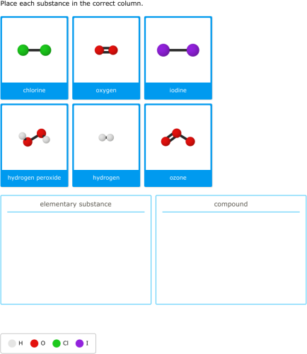 IXL | Classify elementary substances and compounds using models | 8th