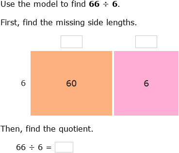 IXL | Divide using area models | 4th grade math
