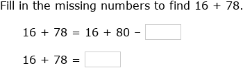 IXL | Use compensation to add: sums up to 100 | 3rd grade math