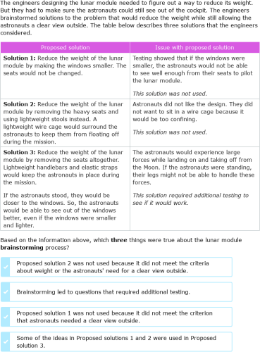 IXL | Explore the engineering-design process: going to the Moon! | 7th ...