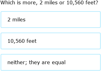 IXL | Compare customary units of length | 5th grade math