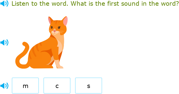 IXL | Identify the first sound in a word | Pre-K language arts