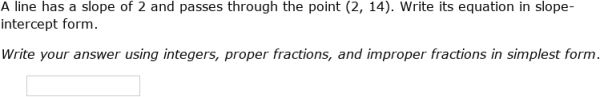 IXL | Write a linear equation from a slope and a point | 7th grade math