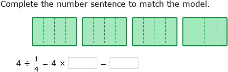 IXL | Divide whole numbers by unit fractions using area models | 4th ...