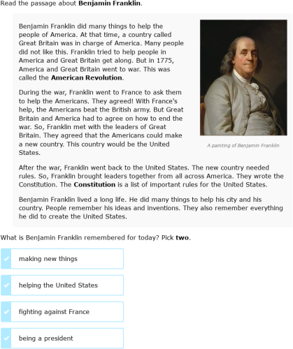 IXL | Benjamin Franklin | 5th grade social studies