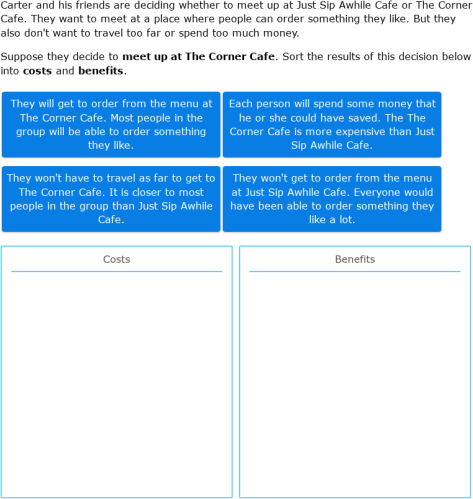 IXL | Costs and benefits | 3rd grade social studies